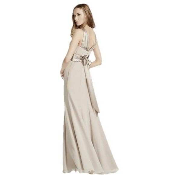 DAVIDS BRIDAL | Bridesmaid Wedding Dress Chiffon and Charmeuse Plus Size 26 - Picture 2 of 7